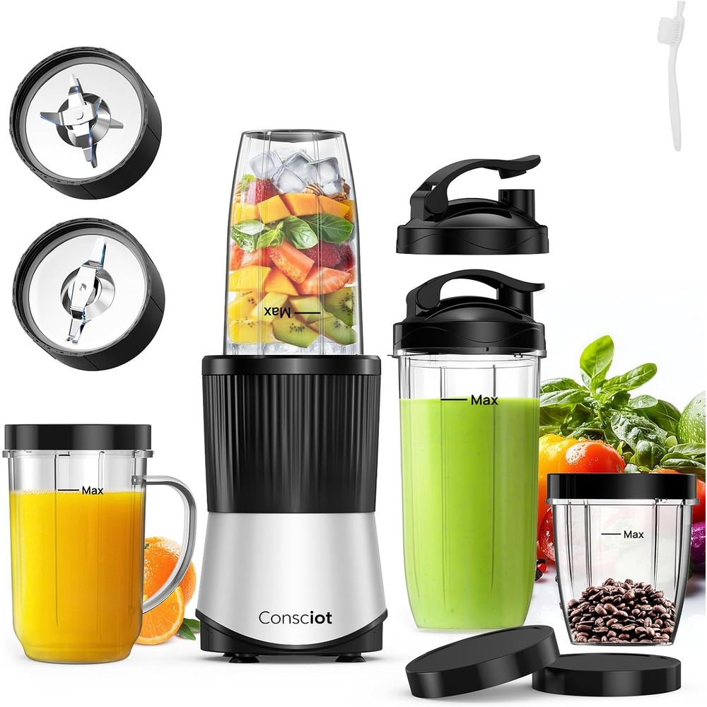 Baby Food Blender - 16ピース ブレンダー＆グラインダーコンボ、パーソナルサイズ、シェイク、スムージー、フローズンドリンク、ベビーフード、スプレッドを混ぜるのに最適、4つのBPAフリーのポータブルパーツ付き