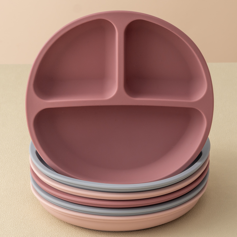 Baby Food Utensils - 1 個ベビー吸盤シリコーンダイニングプレート BPA フリー子供食器吸引幼児トレーニング食器子供摂食ボウルベビー用品