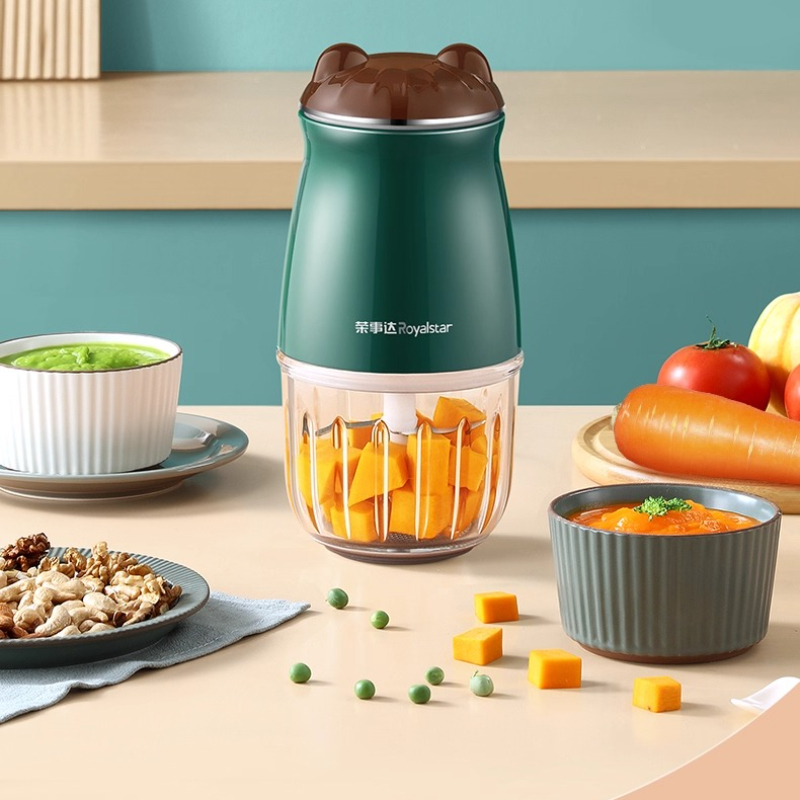 Baby Food Blender - ベビーフードプロセッサー、多機能ミニグラインダーとブレンダー、304ステンレス鋼、ガラスボウル、取り外し可能なデザインで簡単な洗浄