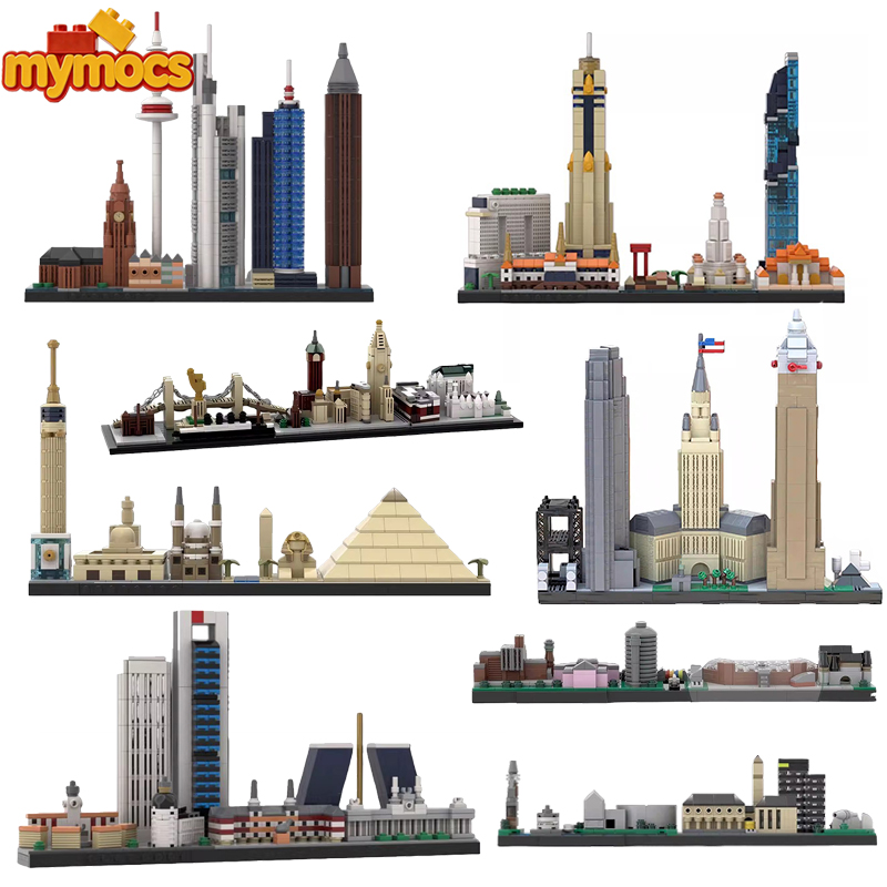 Lego Set Creator - マイモクスワールドシティスカイラインアーキテクチャセット マドリッド ニューヨーク セビリア プラハ ストックホルム