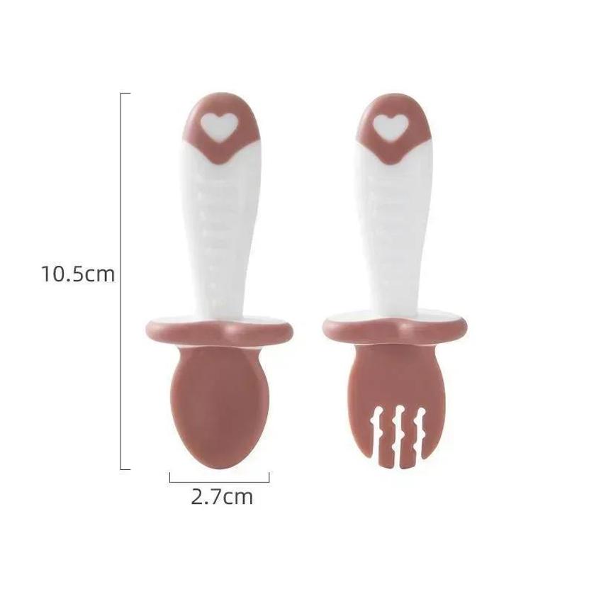 ベビースプーンフォークシリコーン子供用食器セット授乳ベビー食 - Baby Food Utensils のレビューと価格