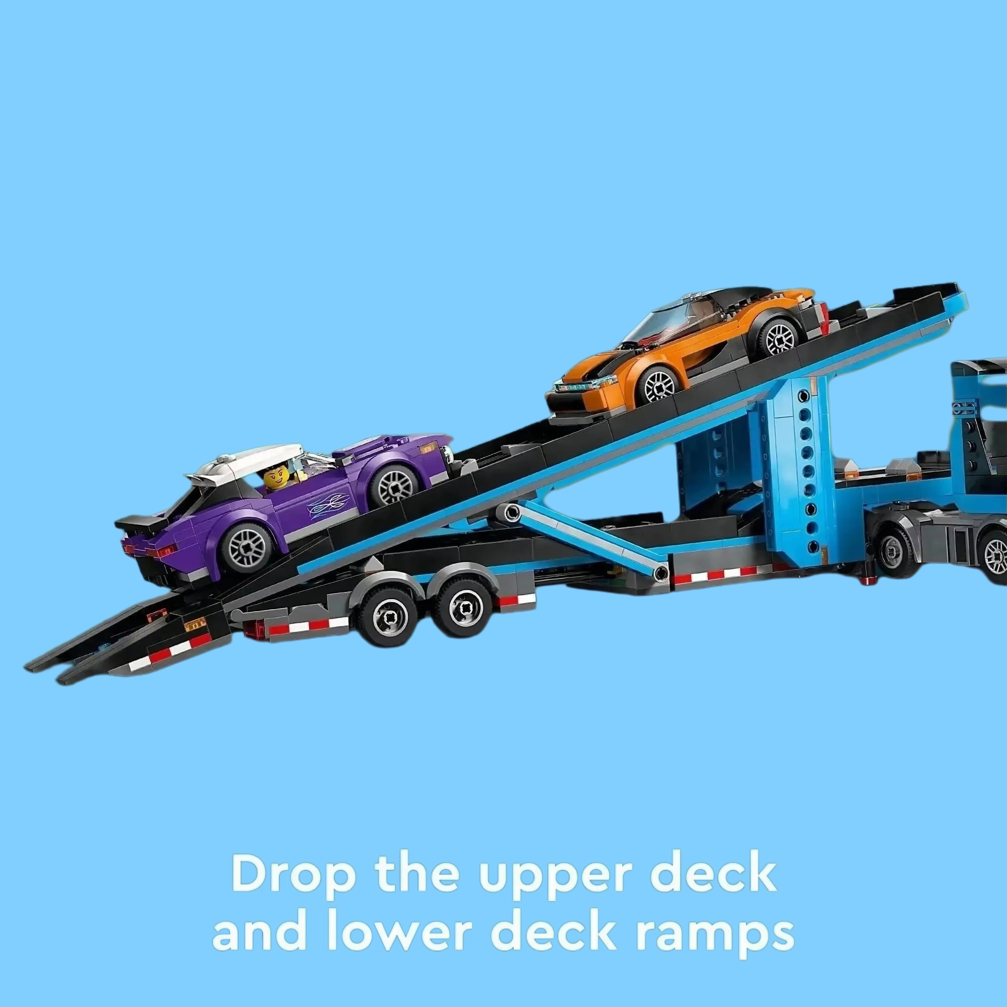 シティシリーズの車運搬トラックの組み立てブロック、スポーツレ - Lego Set Creator のレビューと価格