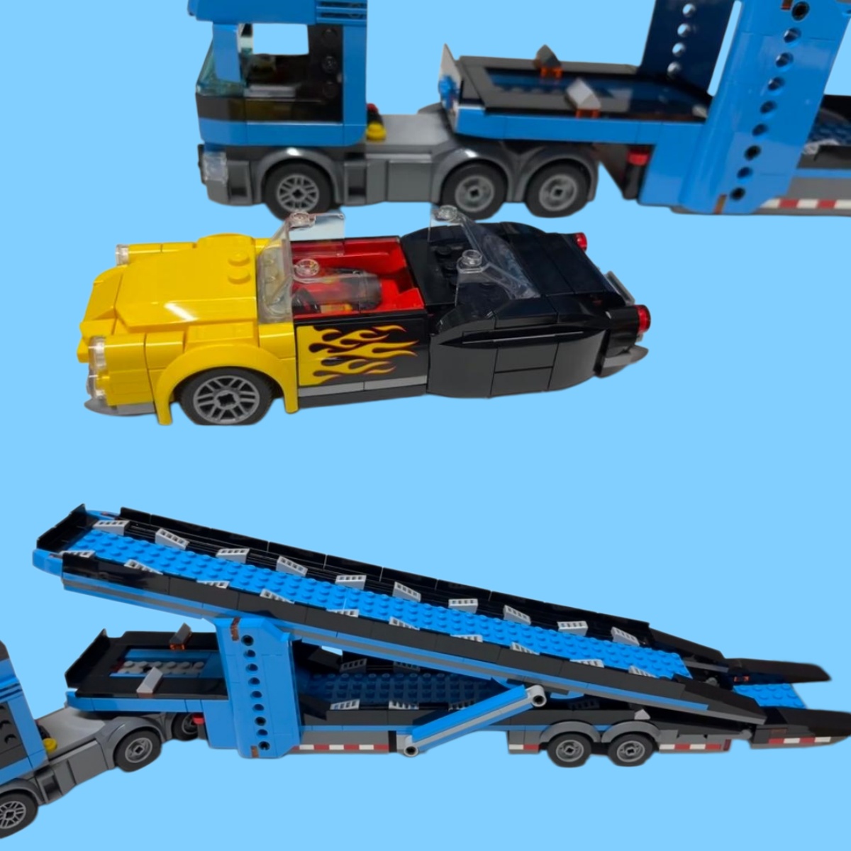 シティシリーズの車運搬トラックの組み立てブロック、スポーツレ - Lego Set Creator のレビューと価格