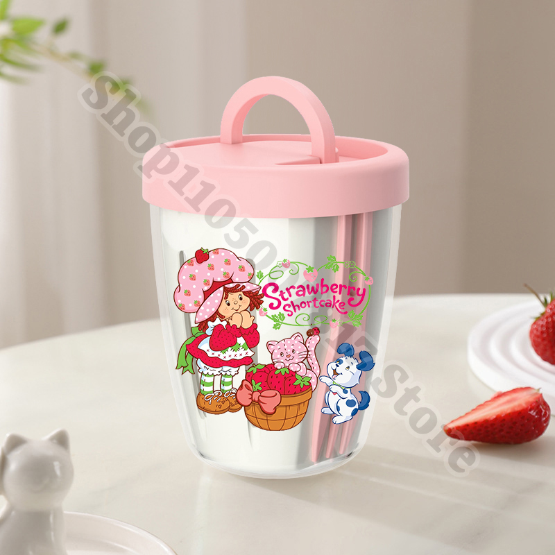 子供用携帯プラスチックサラダカップ、ストロベリーショートケー - Baby Food Yogurt のレビューと価格