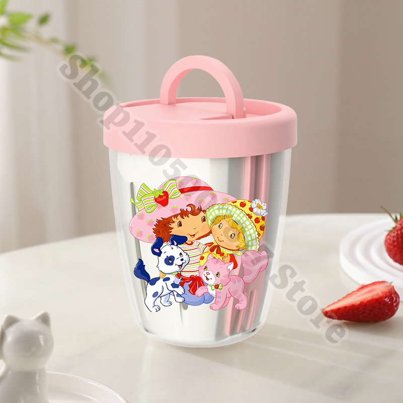 子供用携帯プラスチックサラダカップ、ストロベリーショートケー - Baby Food Yogurt のレビューと価格