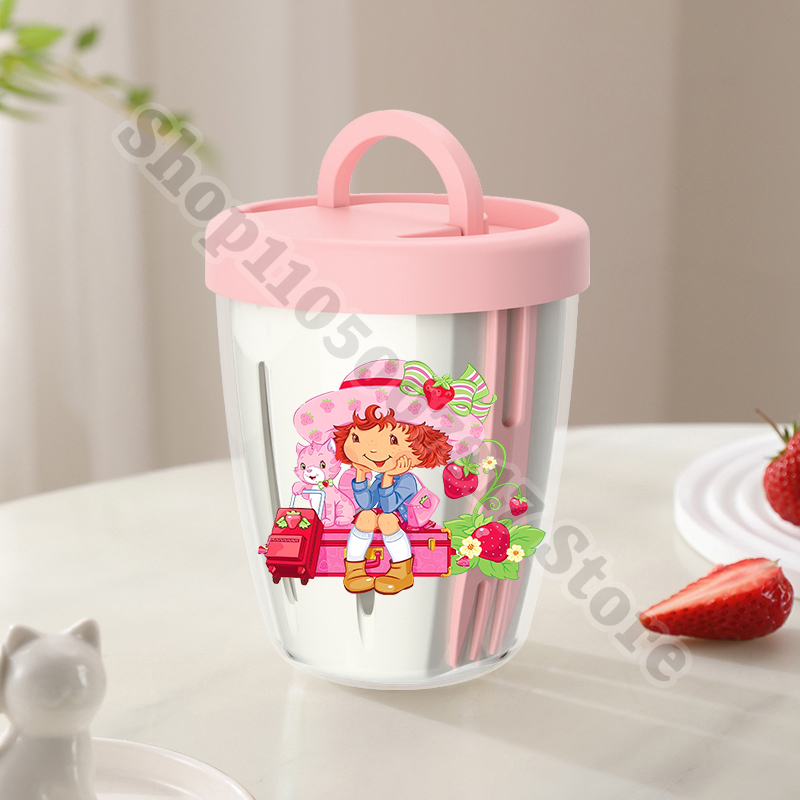 子供用携帯プラスチックサラダカップ、ストロベリーショートケー - Baby Food Yogurt のレビューと価格