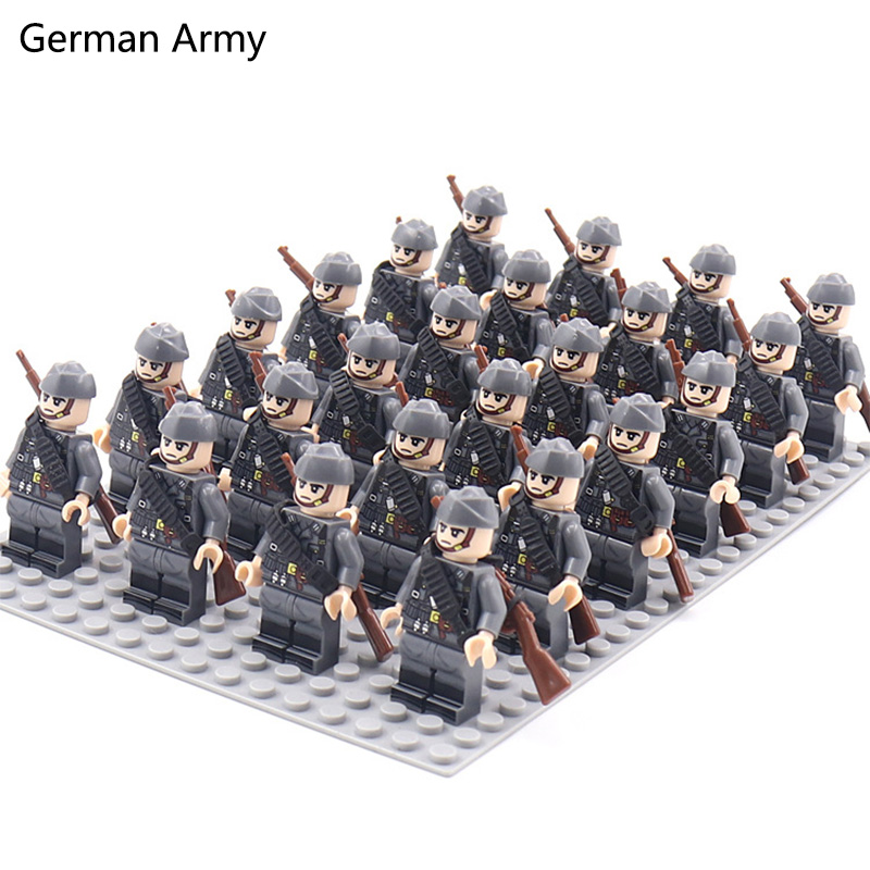 WW2 24 ピース/ロット軍事兵士ビルディングブロックセッ - Lego Set Creator のレビューと価格