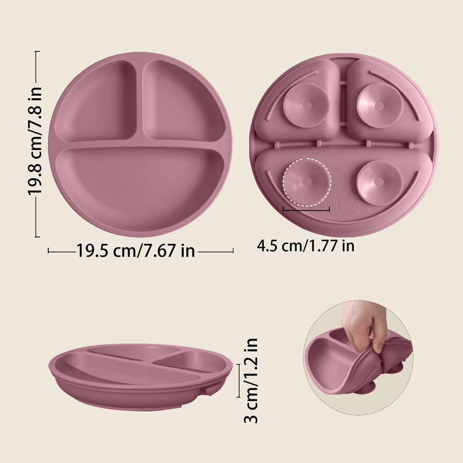 1 個ベビー吸盤シリコーンダイニングプレート BPA フリー - Baby Food Utensils のレビューと価格