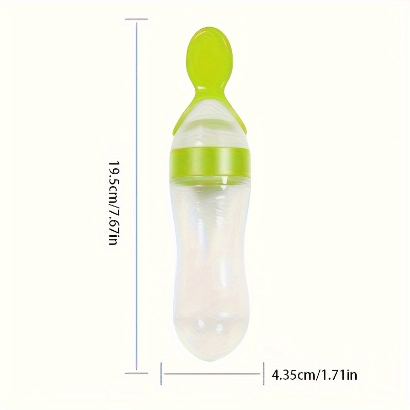 ベビー用シリコン製哺乳瓶、スプーン付き、3オンスの食品分配ス - Baby Food Utensils のレビューと価格