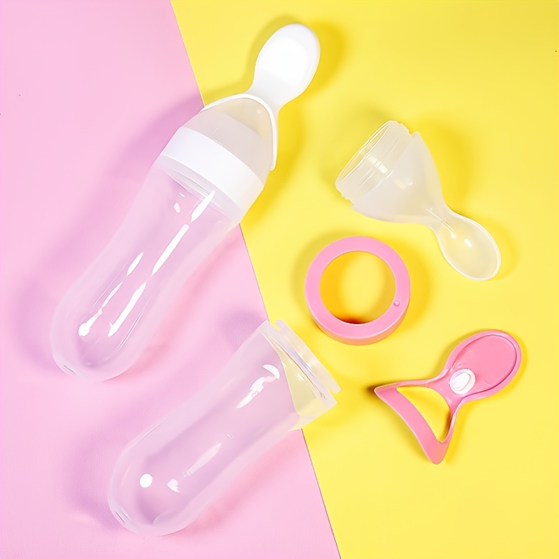 ベビー用シリコン製哺乳瓶、スプーン付き、3オンスの食品分配ス - Baby Food Utensils のレビューと価格