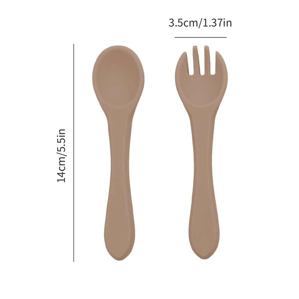 カスタムネーム入りシリコン製スプーンとフォーク1組、食品グレ - Baby Food Utensils のレビューと価格