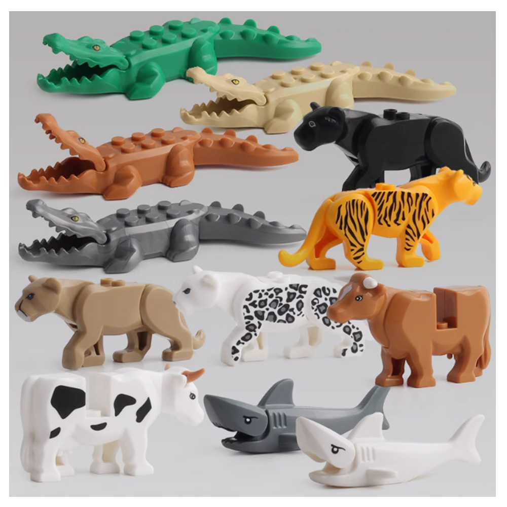 MOC 都市動物ビルディングブロックヤギ象クマワニトカゲ虎ヒ - Lego Set Creator のレビューと価格