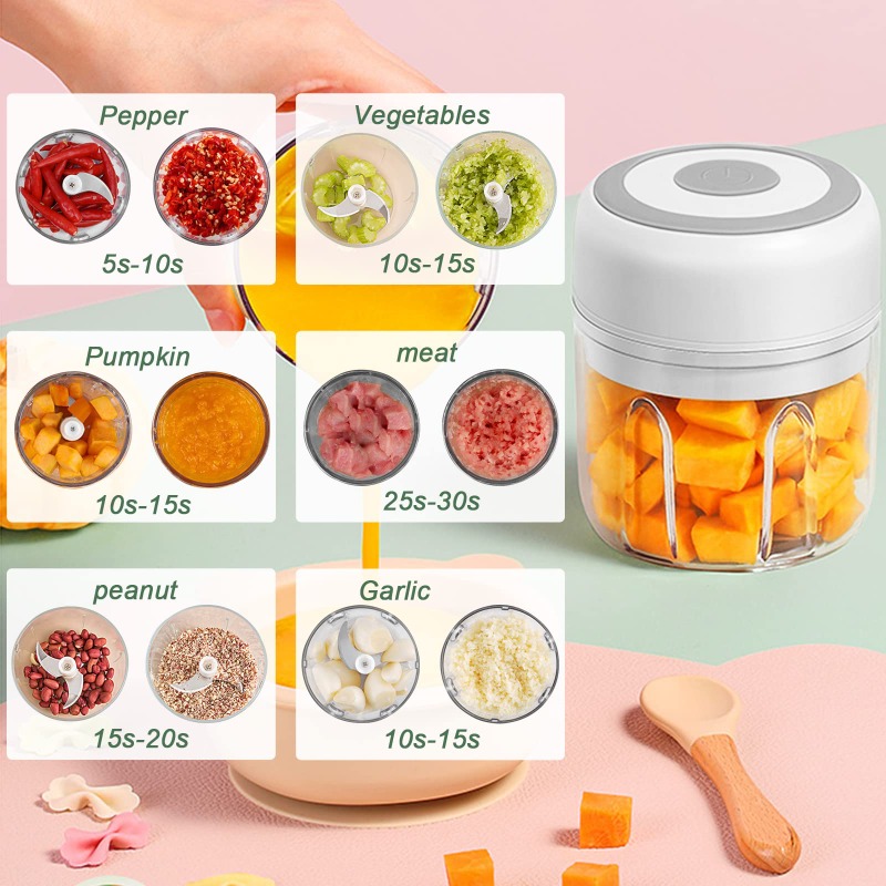 250 ミリリットル電気ニンニクグラインダー家庭用多機能肉グ - Baby Food Blender のレビューと価格