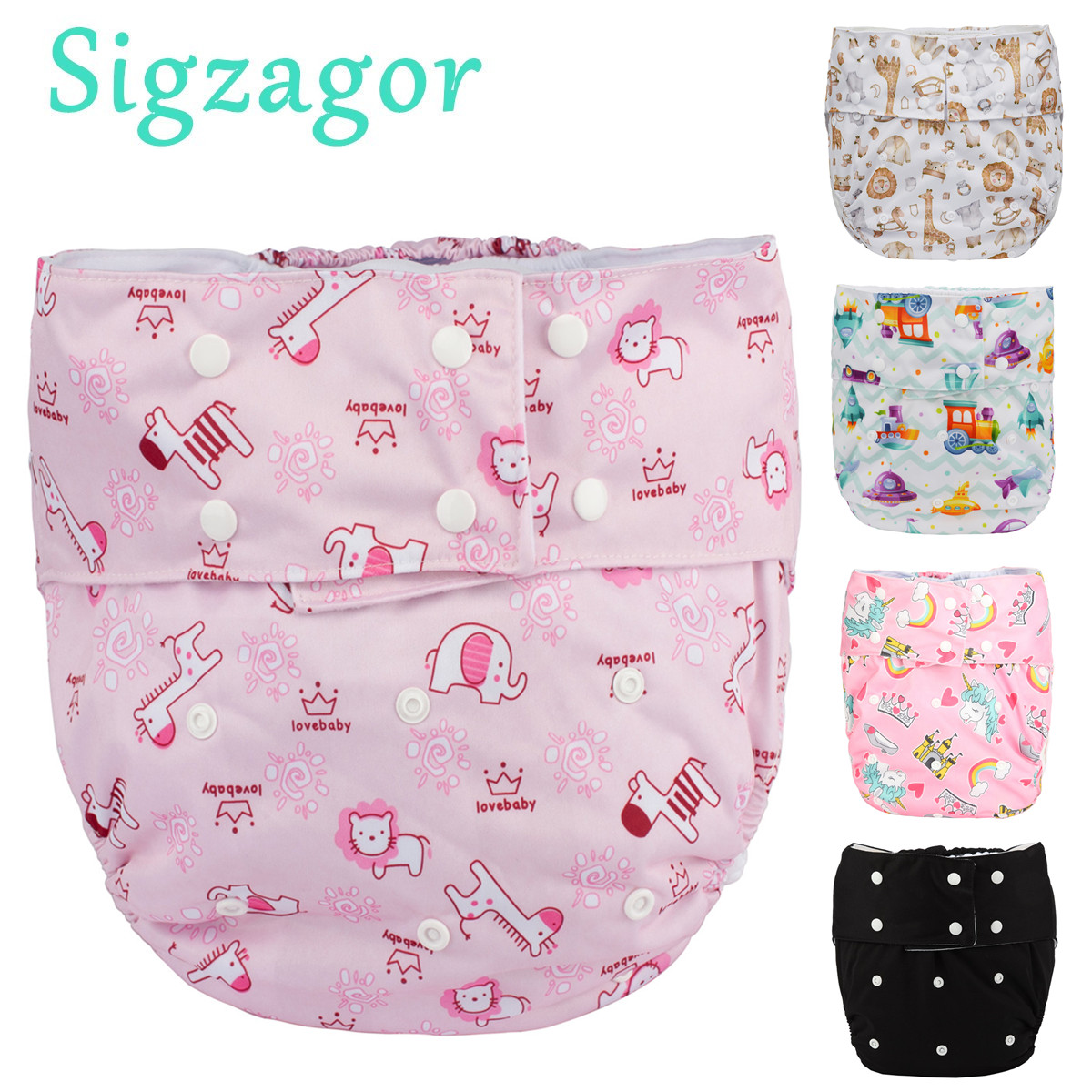 [Sigzagor]-大人用の布おむつ,防水,再利用可能,ポ - Pampers Diaper Premium Care のレビューと価格