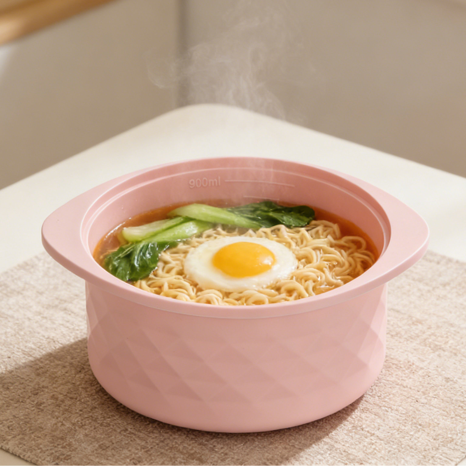 電子レンジ用シリコン蒸し器 ピンク 食洗機対応 蒸し野菜 ベ - Baby Food Steamer Baby Safe のレビューと価格